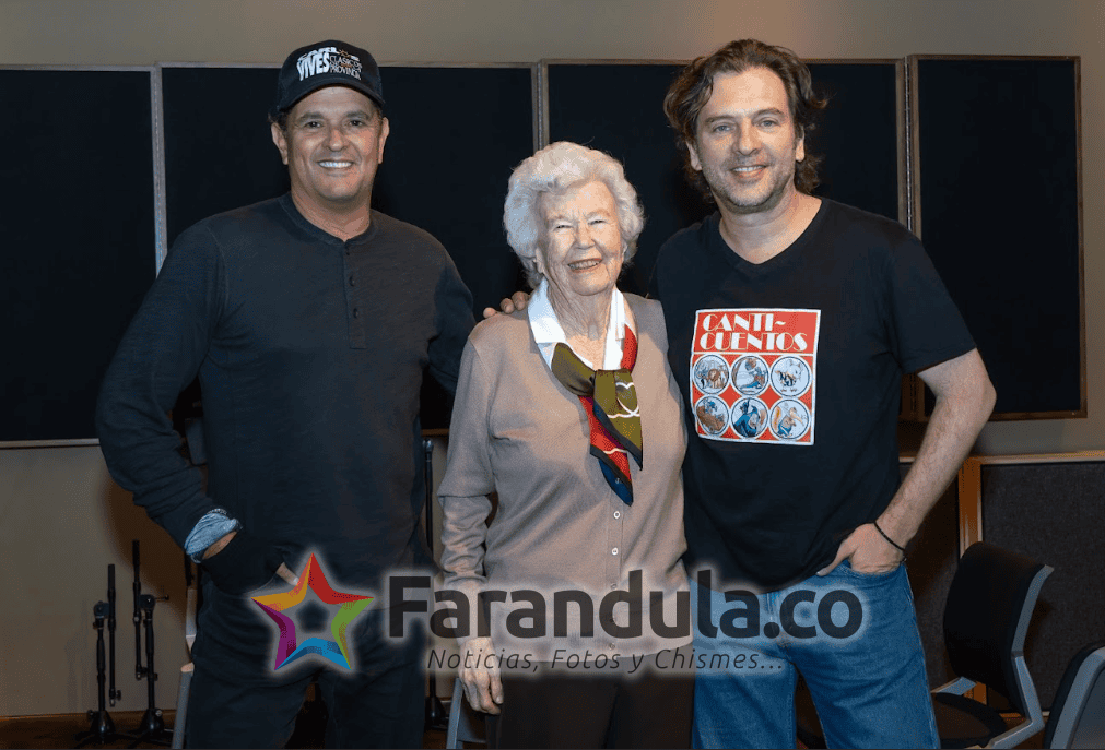 De izquierda a derecha: Carlos Vives (Director artístico), Marlore Anwandter (Creadora de Canticuentos) y Gustavo Gordillo (Director general del proyecto)