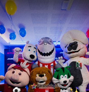 Reunidos por el ‘10’, Netflix juntó a las mascotas del fútbol colombiano para ver JAMES.