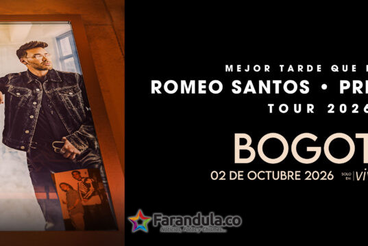 Romeo Santos y Prince Royce llegan con su gira “Mejor Tarde Que Nunca Tour 2026” al Vive Claro de Bogotá
