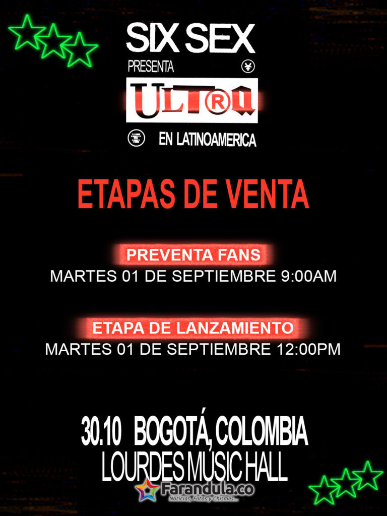 Six Sex llega a Bogotá con su ‘Ultra Tour 2026’ 1