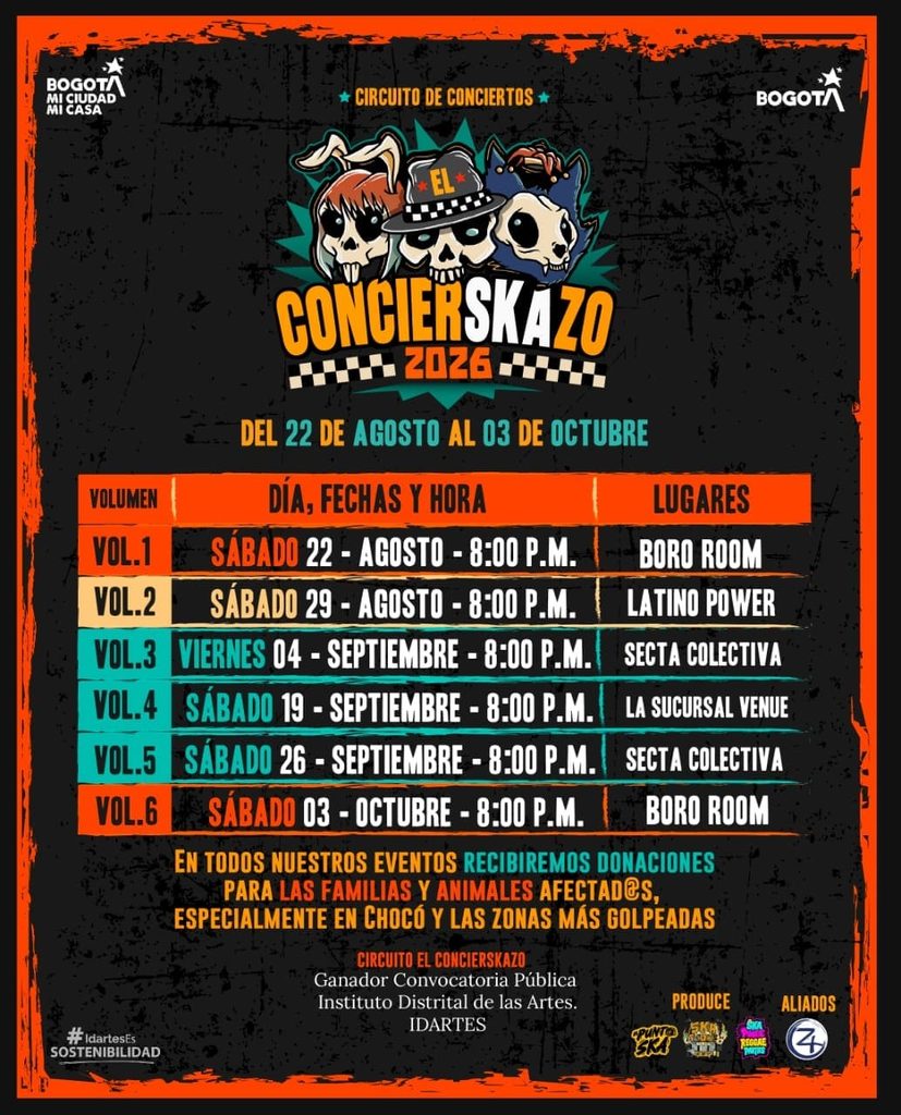 Ska, reggae y punk en Bogotá con El Concierskazo 2026 2