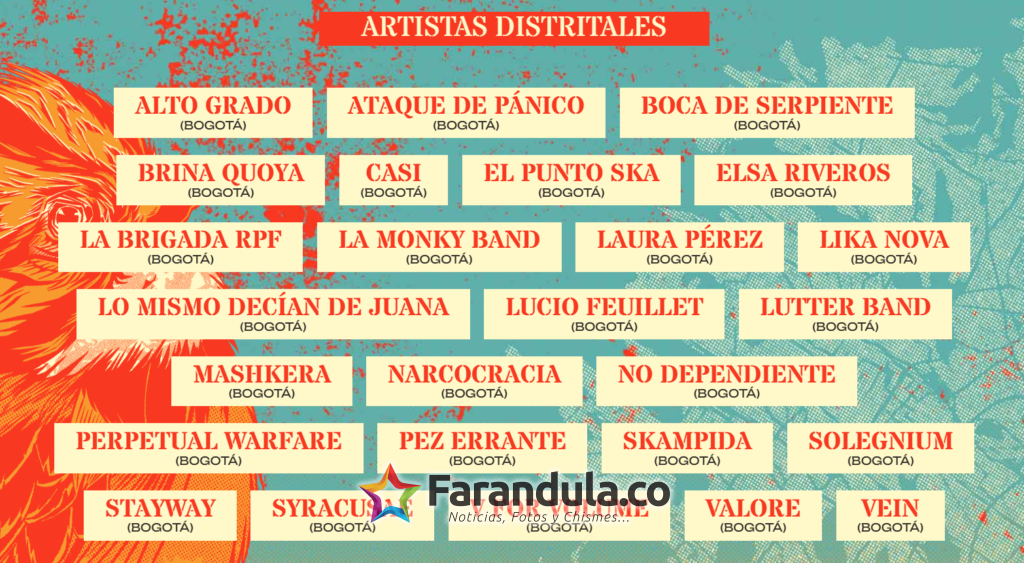 Se revela el cartel de Rock Al Parque 30 Años 2
