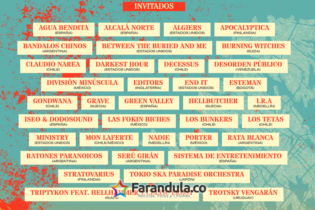 Se revela el cartel de Rock Al Parque 30 Años 1