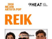 Reik, nominado a Mejor Artista Pop en los Heat Latin Awards 2026