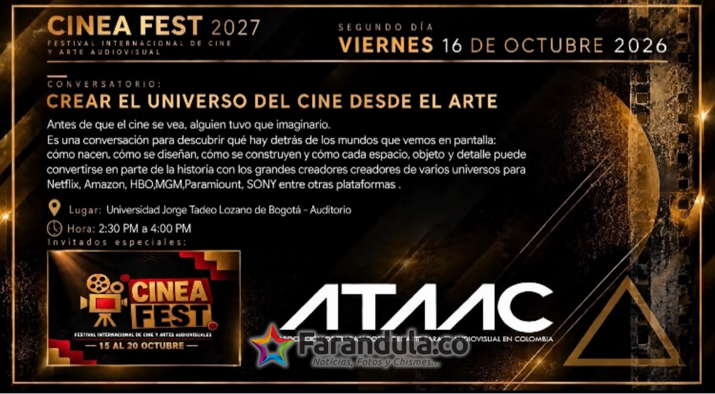 CINEA FEST llega a Bogotá: seis días para celebrar el cine, las artes audiovisuales y la industria creativa. 3