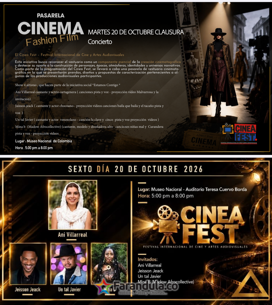 CINEA FEST llega a Bogotá: seis días para celebrar el cine, las artes audiovisuales y la industria creativa. 5