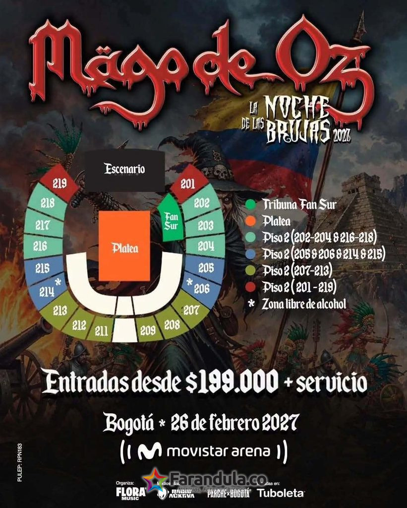 Mago de Oz convoca a su aquelarre en Bogotá: la banda española regresa al país en 2027 1