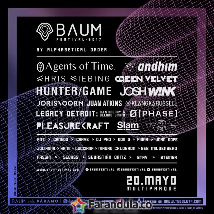 Baum Festival 2017 Colombia, 20 de mayo