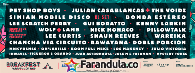 Pet Shop Boys, Julian Casablancas y Bomba Estéreo encabezan el Breakfest 2017