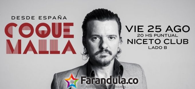 Desde España, Coque Malla llega a Buenos Aires