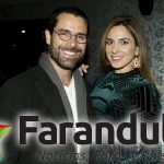 El actor Rafael Novoa y Adriana Tarud