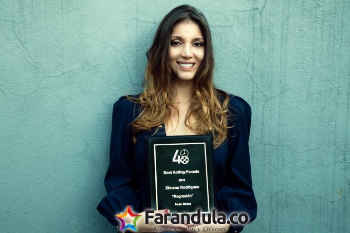 Colombiana Ximena Rodríguez: Mejor Actriz en el concurso mundial de cortos Proyecto 48 de Filmapalooza y su corto será exhibido en el Short Film Corner en Cannes